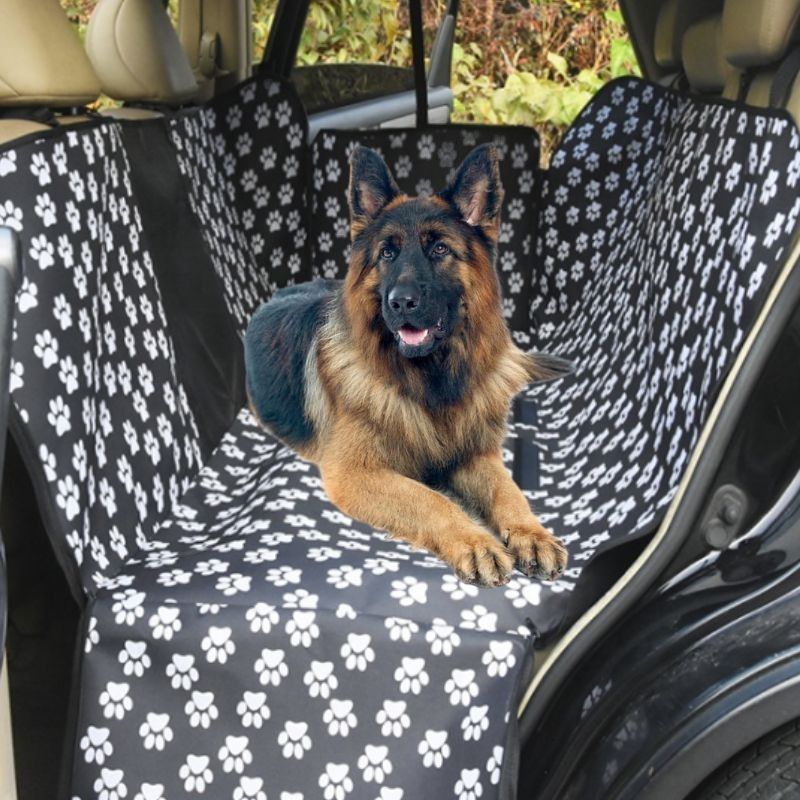Waterproof Pet Car Seat Cover Hammock Black With Mesh Window Home