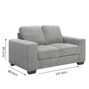 Morgan 2 Seater Fabric Sofa Elephant Light Grey