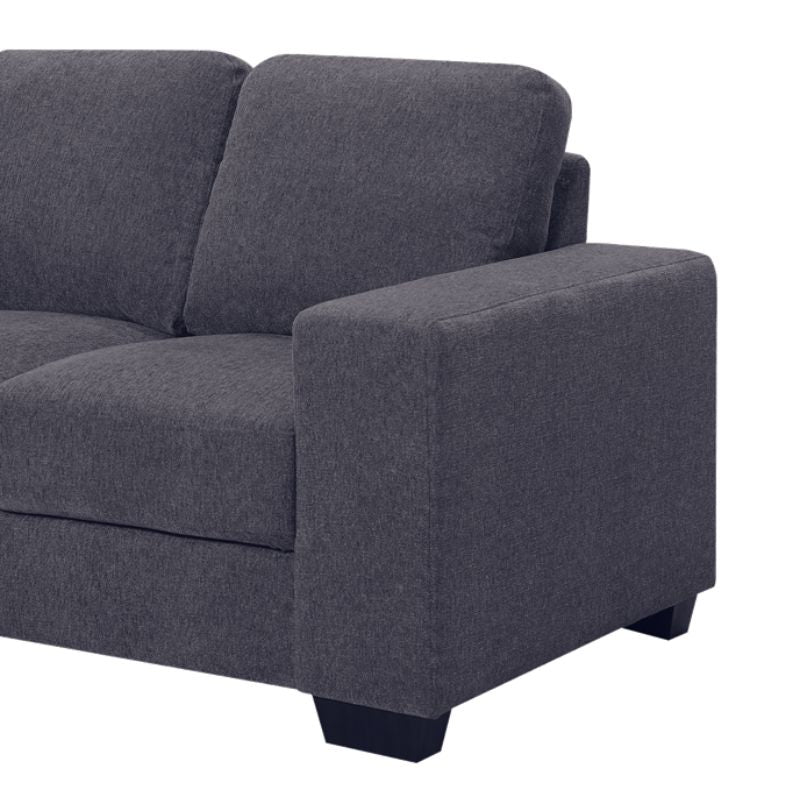 Brooks 2 Seater Fabric Sofa Dark Grey