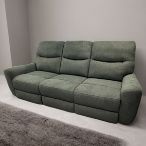 Holiday Sale Extravaganza Fabric 3 Seater Manual Motion Recliner Sofa Cosmic Dark Gray