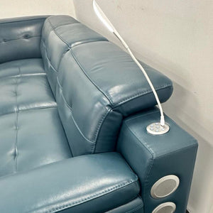 Olympia Genuine Leather L Shape Sofa with Adjustable headrest & Built in Bluetooth Speakers Left