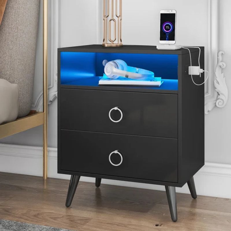 SALE ON NOW Amelia Modern LED Bedside table with USB and power socket ...