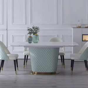 PRE ORDER & SAVE Marble Dining Table with 6 Matching Chairs