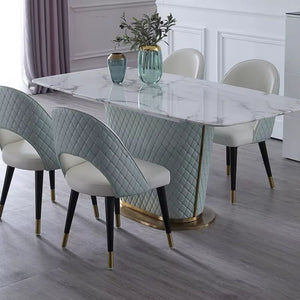 PRE ORDER & SAVE Marble Dining Table with 6 Matching Chairs