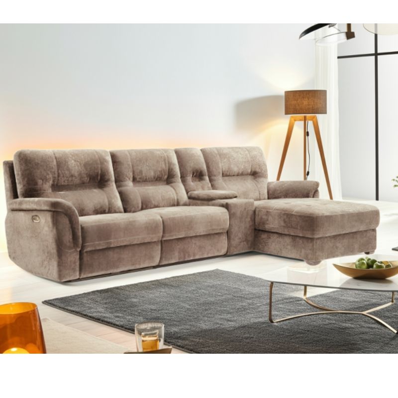 PRE ORDER & SAVE Hudson 3 Seater Electric Recliner with Chaise