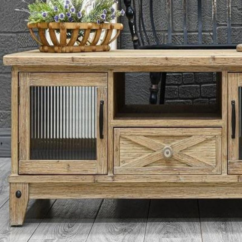 Wooden Coffee Table Cabinet With 2 Drawers & Two cupboards