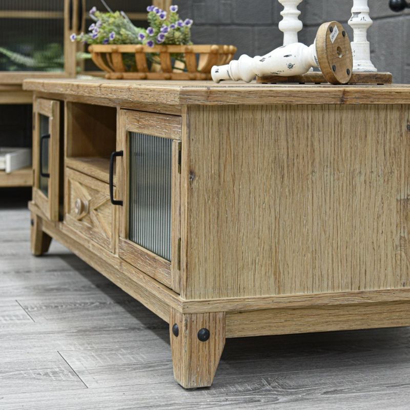 Wooden Coffee Table Cabinet With 2 Drawers & Two cupboards